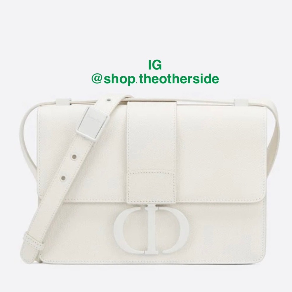 Dior 30 Montaigne Bag in Chalk White Ultramatte